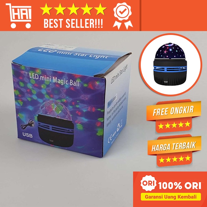 LAMPU DEKORASI LED PROYEKTOR BULAN BINTANG LAMPU DISCO TIDUR PROYEKTOR BINTANG