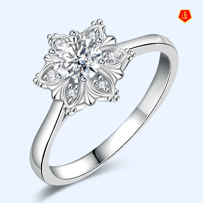 [Ready Stock]Fashion Elegant Moissanite Sunflower Ring