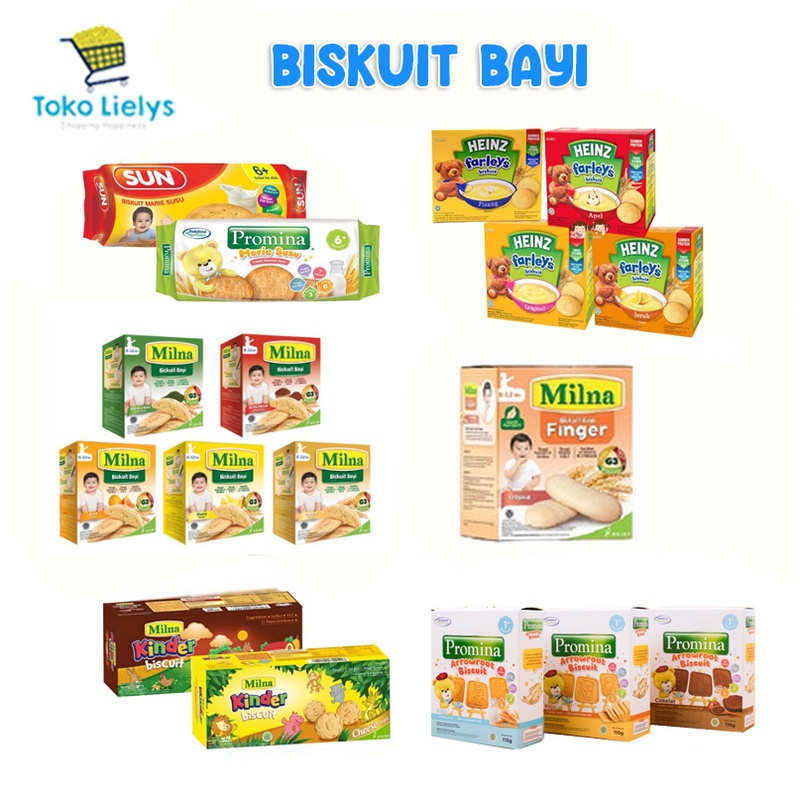 PROMINA BISKUIT / MILNA BISKUIT BAYI / BISKUIT SUN / CEMILAN BAYI / BISKUIT BAYI / SNACK BAYI TOKO LIELYS