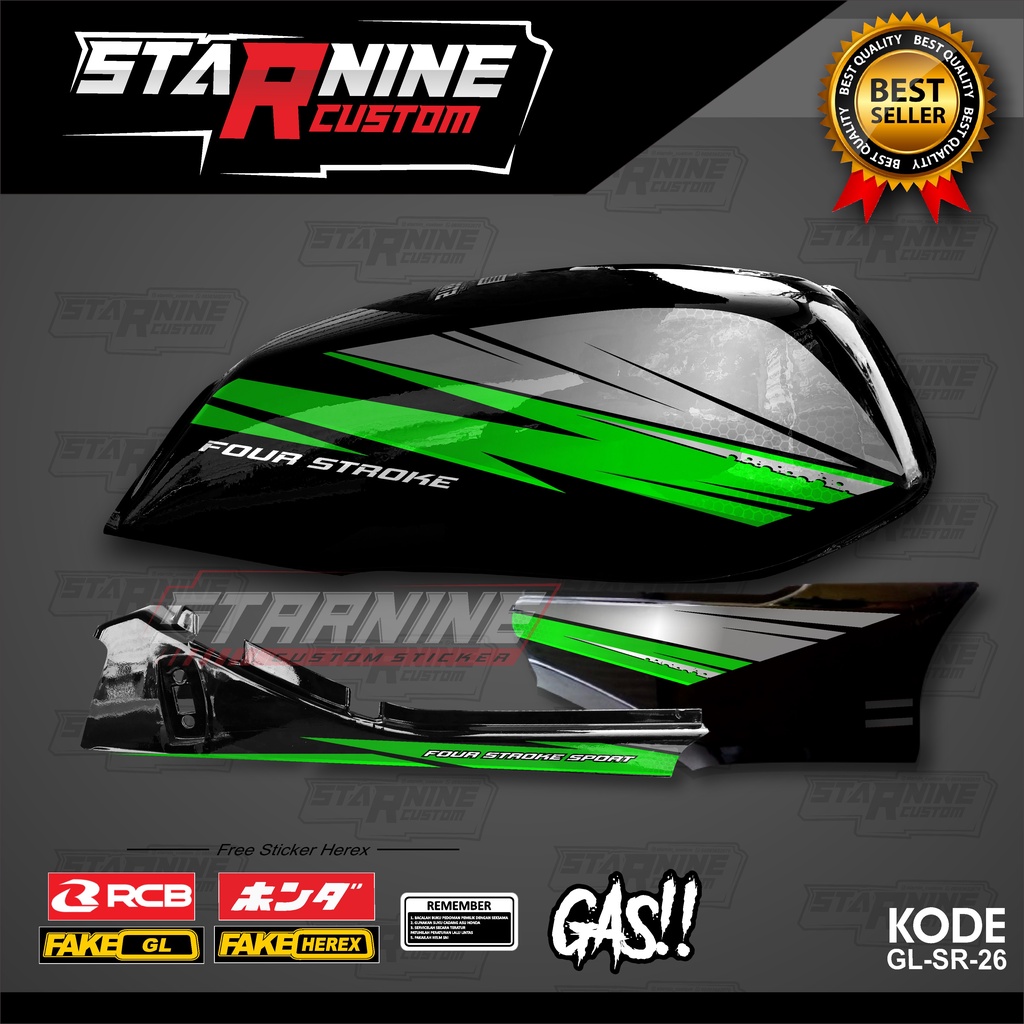 striping GL hologram minimalis stiker gl max pro SR 26