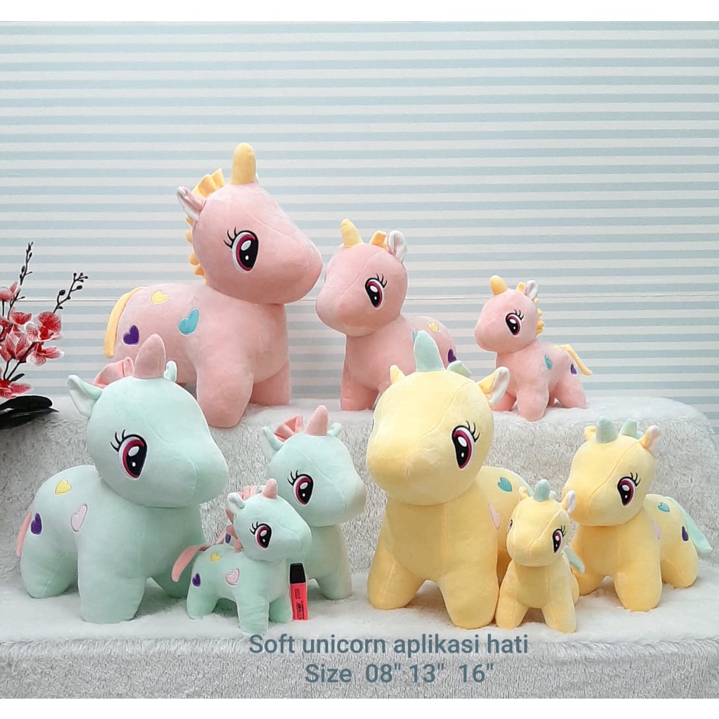 boneka unicorn soft lembut 40cm kuda pony kado animal BT21