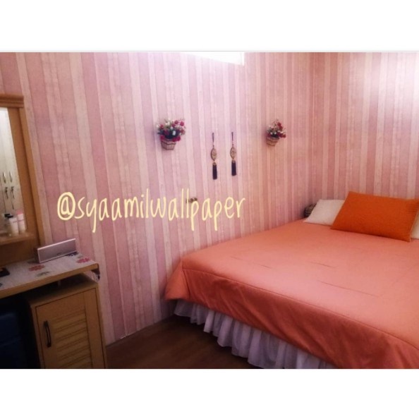 PROMO Wallpaper Dinding 10M Dekorasi Wallpaper I Wallpaper Motif Kayu I Wallpaper Kayu Pink