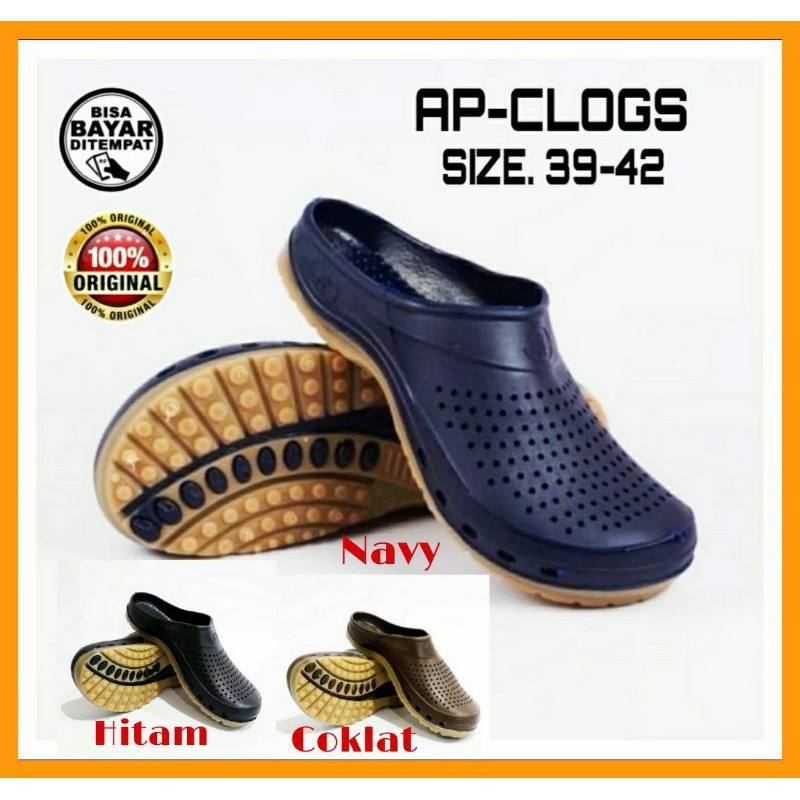 SEPATU SANDAL AP CLOGS SENDAL KARET SLOP SANDAL PRIA SIZE.39 s/d 42 ORIGINAL MURAH TERLARIS 4.8