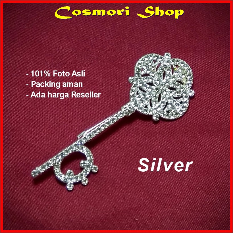 Bros KUNCI Aksesoris Kutu Baru Emas Jilbab Bross Kebaya Kutubaru Etnik Pernikahan Gold Wanita Cantik