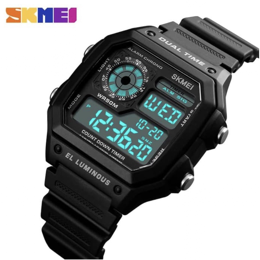 Jam Tangan Unisex SKMEI DG 1299 Digital Rubber Strap Original Skmei