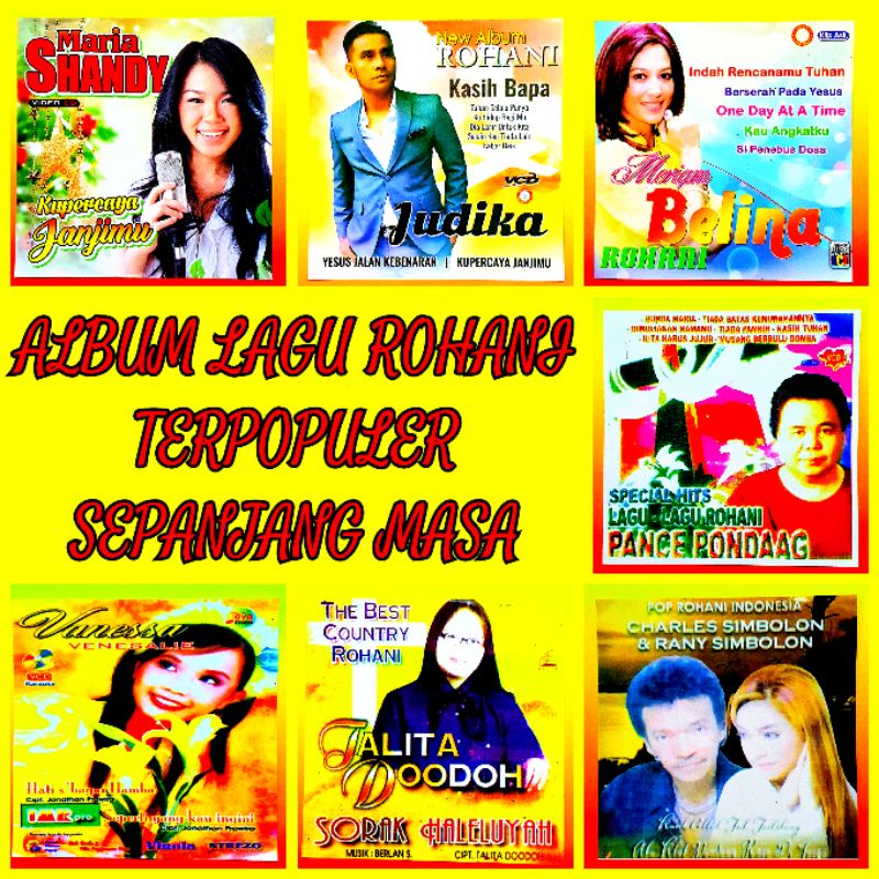KASET (V.C.D) VIDEO MUSIK ALBUM LAGU ROHANI TERBAIK - LAGU ROHANI TERPOPULER TERLARIS - MARIA SHANDY