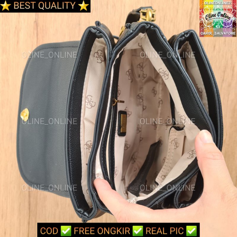 (WODB) Tas destiny flap digital sling bag shoulder bag jinjing three compartment roomy logo segitiga tali panjang shoulder baggb