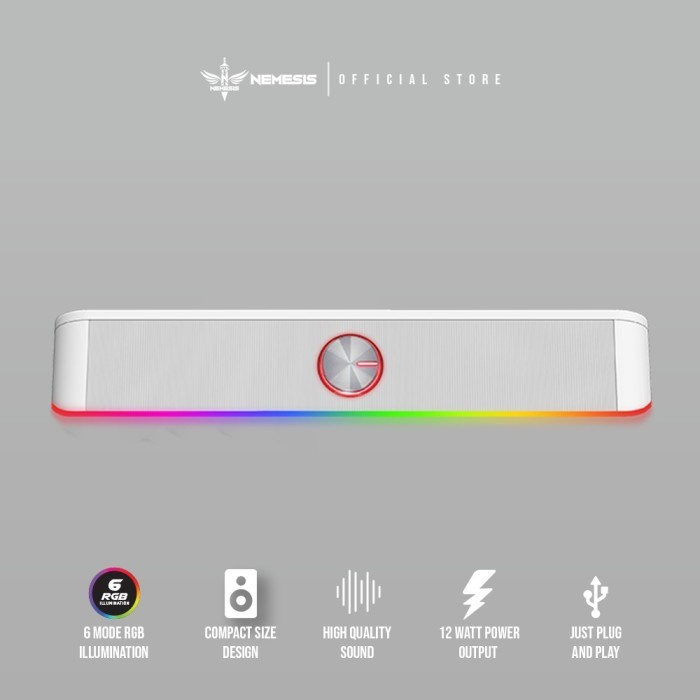 speaker Gaming Stereo Sounbar Gaming RGB NYK X60 Quantum