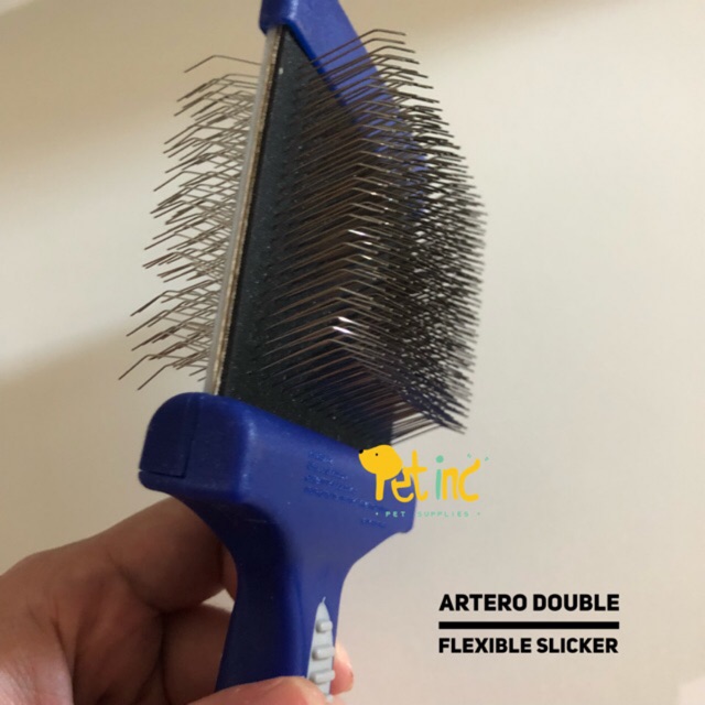 Artero double flexible slicker atau pet brush sisir anjing atau kucing