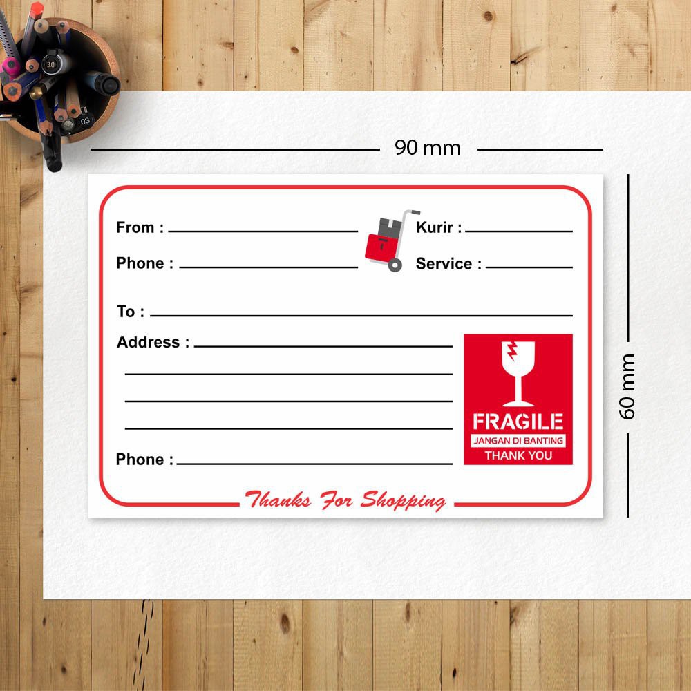 

Cetak Stiker Label Pengiriman barang (isi 100)