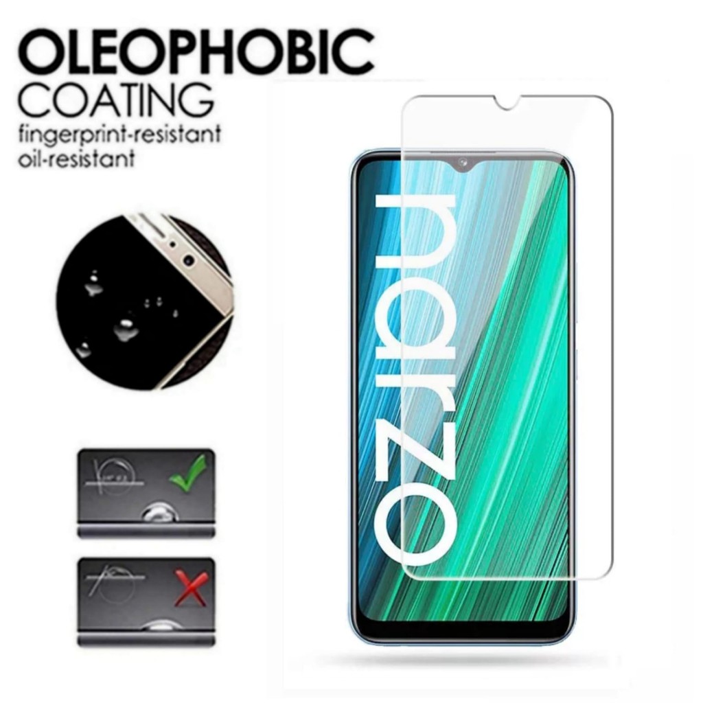 Tempered Glass Realme Narzo 50a 2021 Screen Guard Anti Gores Handphone