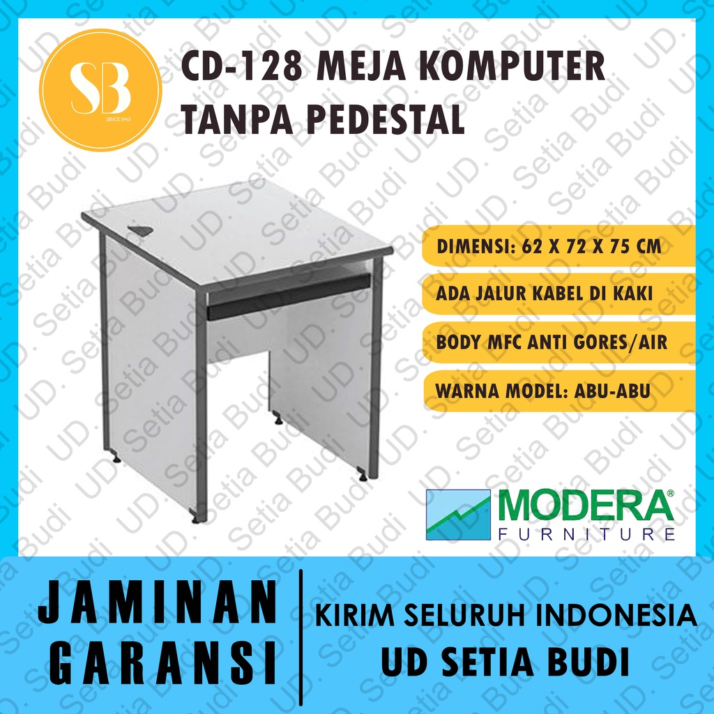 Meja Kantor / Kerja / Tulis Tanpa Pedestal Modera CD 128 M-Class