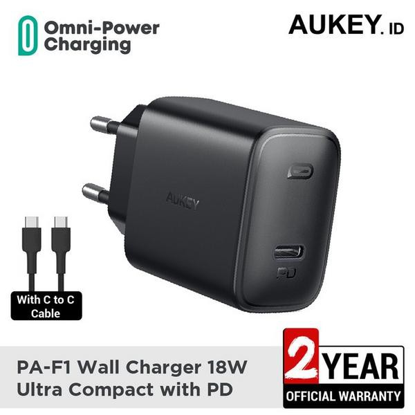 Aukey Charger Iphone Charger Samsung 18W Ultra Compact PD ORIGINAL VERY FAST CHARGING