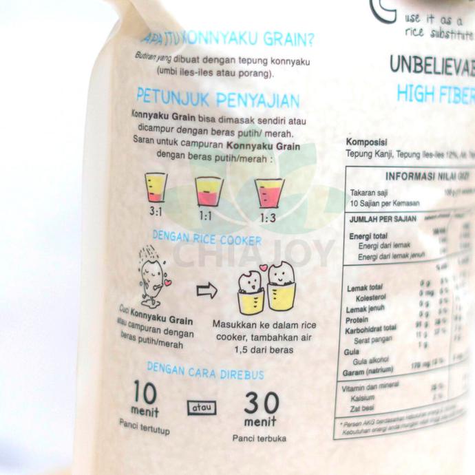 

SHIRATAKI RICE KONNYAKU / BERAS SHIRATAKI 1 KG CHIAJOY UNTUK DIET