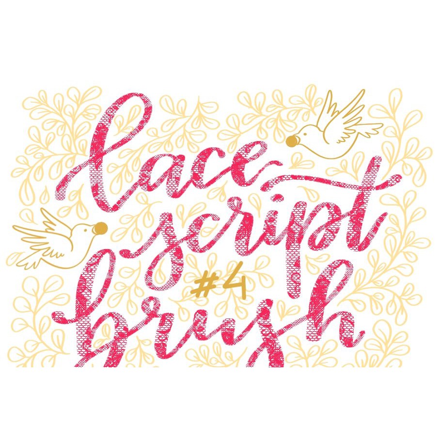 Procreate Brush - Lace Lettering Brushes by Wonderbox