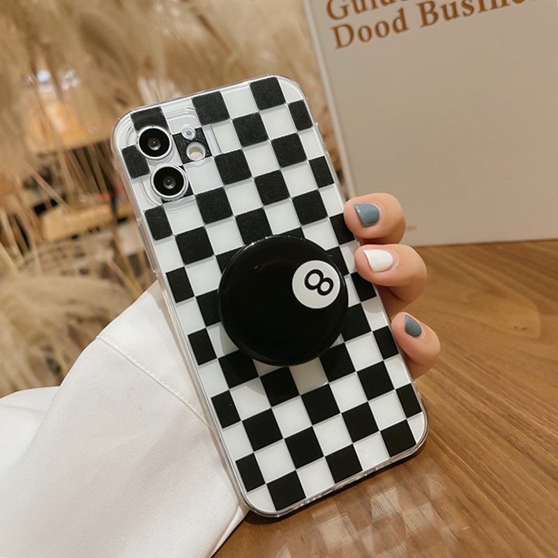 IPHONE Casing Soft Case Iphone7 8 PLUS XR XS 11 12 13 14 MINI PRO MAX Dengan Pop Socket