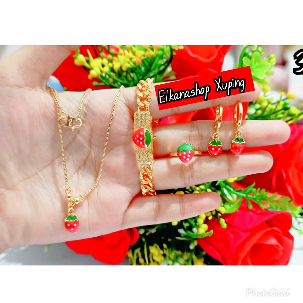 Set Tlengkap titanium perhiasan Anak Cat /elkanashop