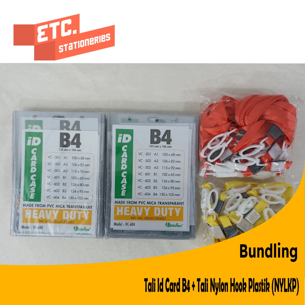 

Paket Bundling Id Card B4 + Tali Nylon Hook Plastik (NYLKP)