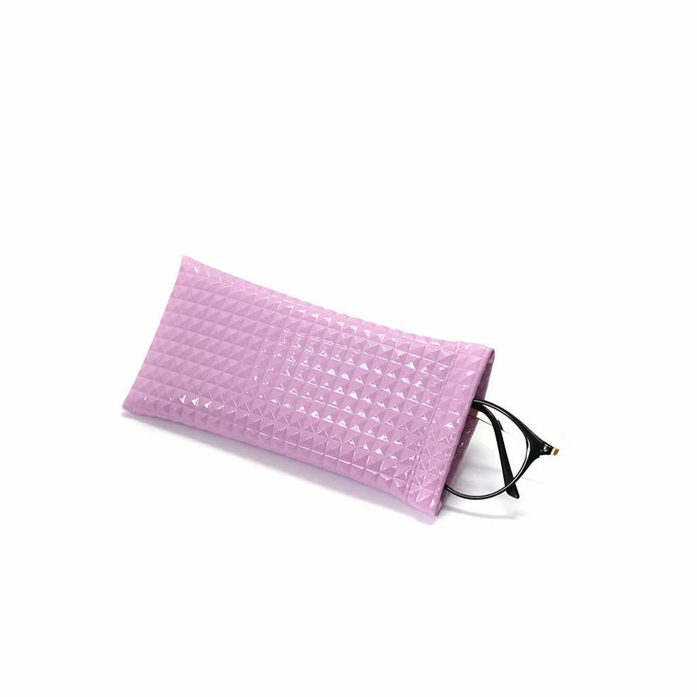 1 Pcs Pouch / Dompet Jewel [ Pink ] Kacamata Motif Mote 18 x 9 cm - POUCH JEWEL