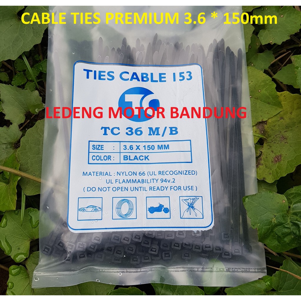 Cable Ties Premium 3.6 x 150mm Tali Ripet Tebal 15cm Kabel Tie Nylon 100pcs