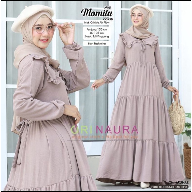 MOMITA GAMIS DRESS CRIKLE AIRFLOW