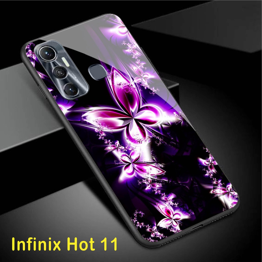 (S50) Softcase Kaca INFINIX HOT 11 - casing handphone - INFINIX HOT 11 - pelindung handphone - INFIN