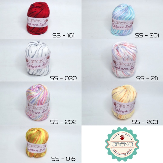 KATALOG - Benang Rajut Sakura Soft / Silk Cotton Milk Cotton Yarn Part 2