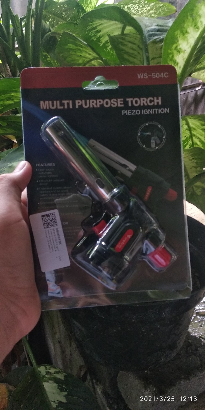 Gas Torch Portable Kepala Korek Instant Las Tembak Butane Flame Gun Orange