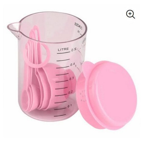TERBARU AYACHIE YT013 SENDOK TAKAR SET GELAS TAKAR PINK ACRYLIC