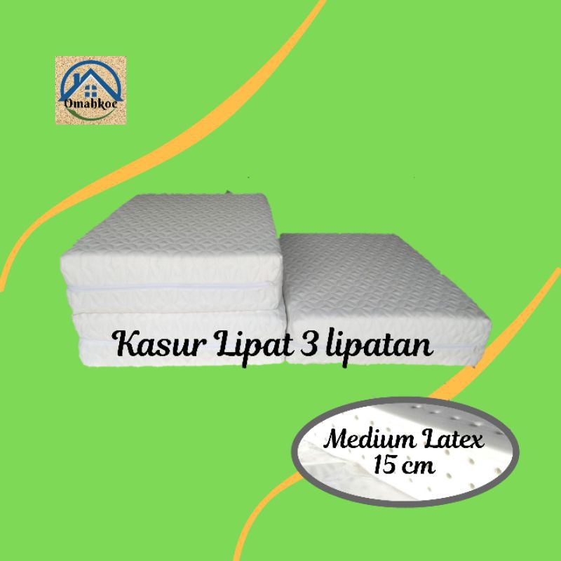Kasur lipat latex - kasur lantai tebal 15cm uk. 90x200cm-120x200cm