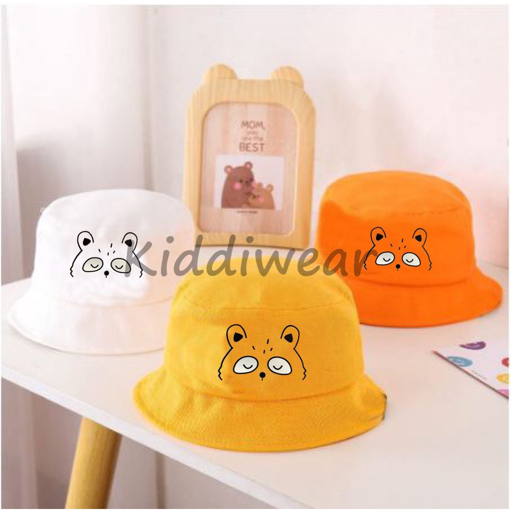 KIDDIWEAR TOPI ANAK BUCKET RUBAH - TOPI BALITA UNISEX BUCKET SABLON RUBAH