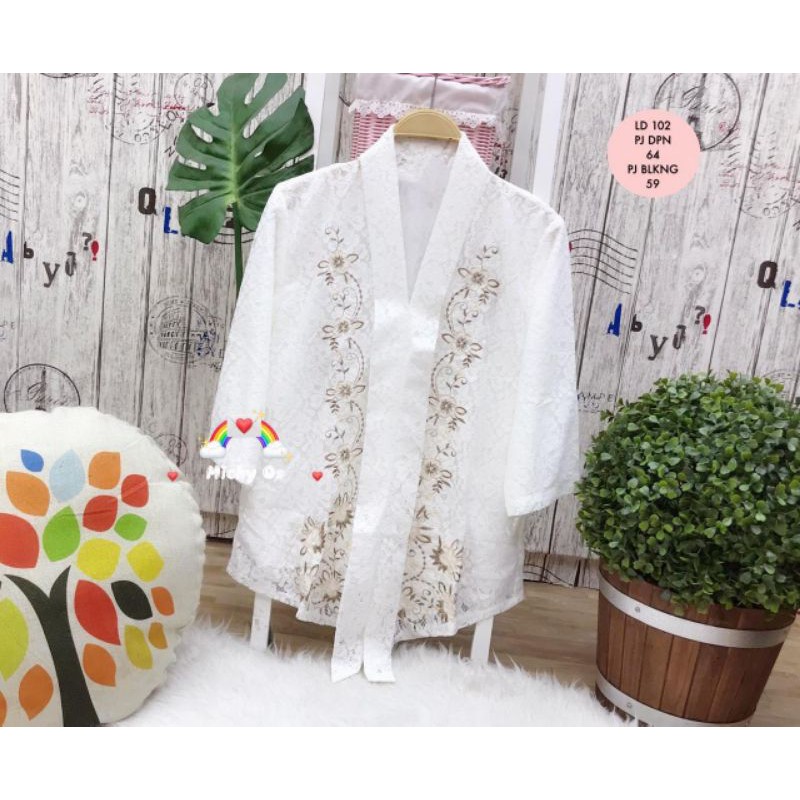 Atasan Kebaya Brukat Khusus Putih