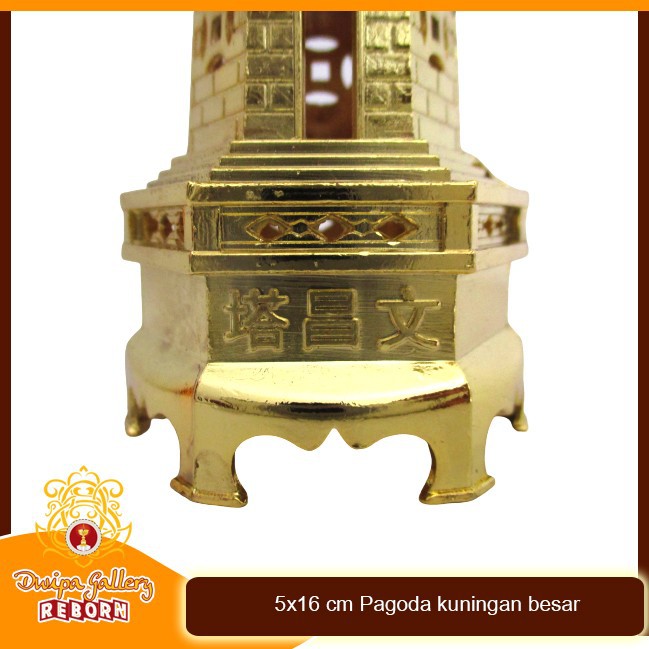 5x16 cm Pagoda kuningan besar