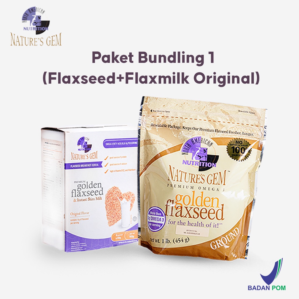

North American Nutrition Nature’s Gem - Paket Bundling 1 (Flaxseed & Flaxmilk original)
