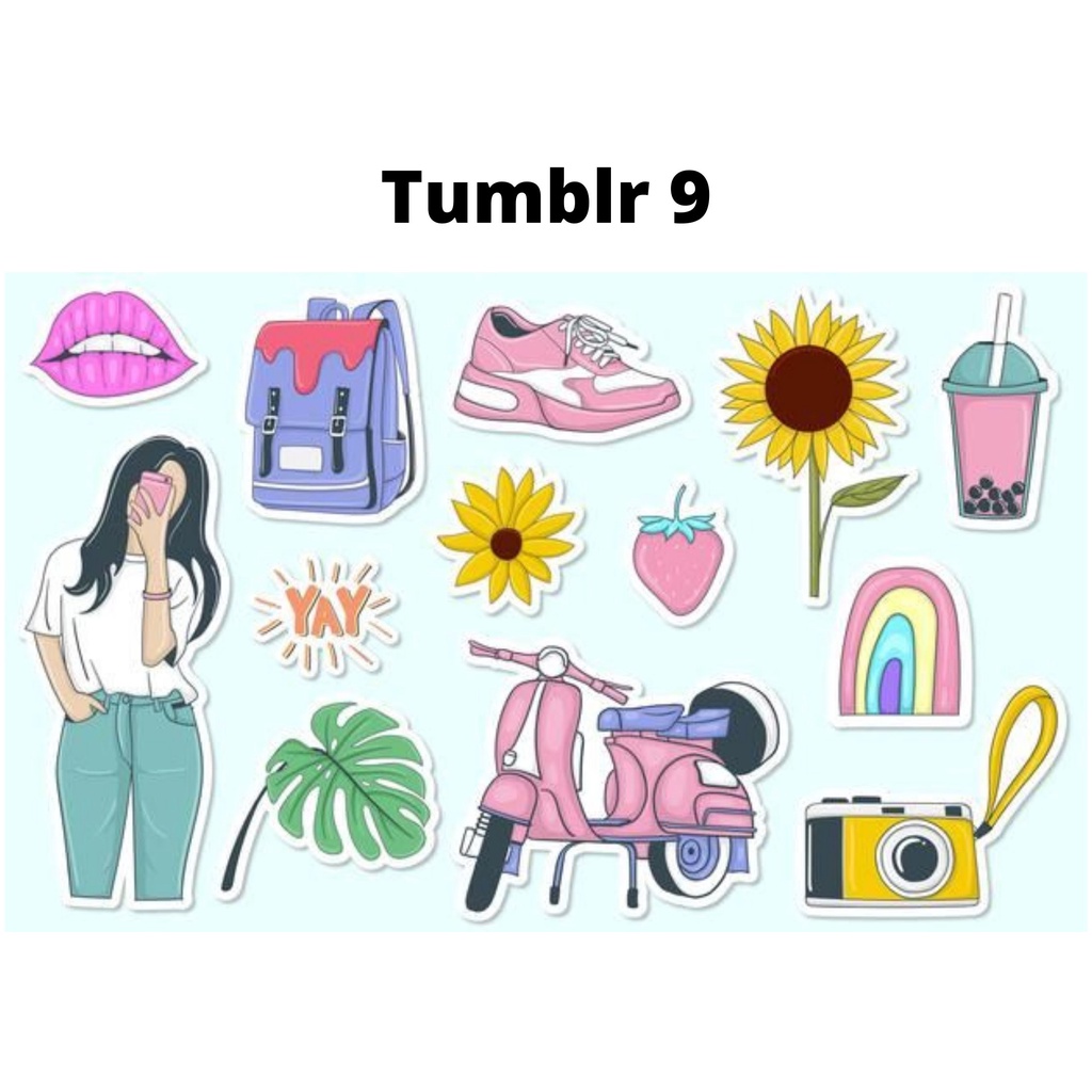 Sticker Pack Tumblr Sticker HP/Laptop Aesthetic Murah