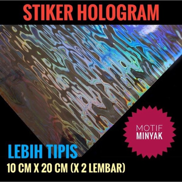 

Sticker Hologram Motif Minyak