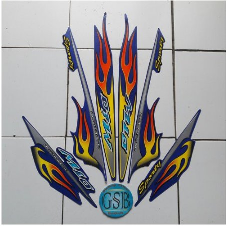 stiker striping mio sporty 2006 biru