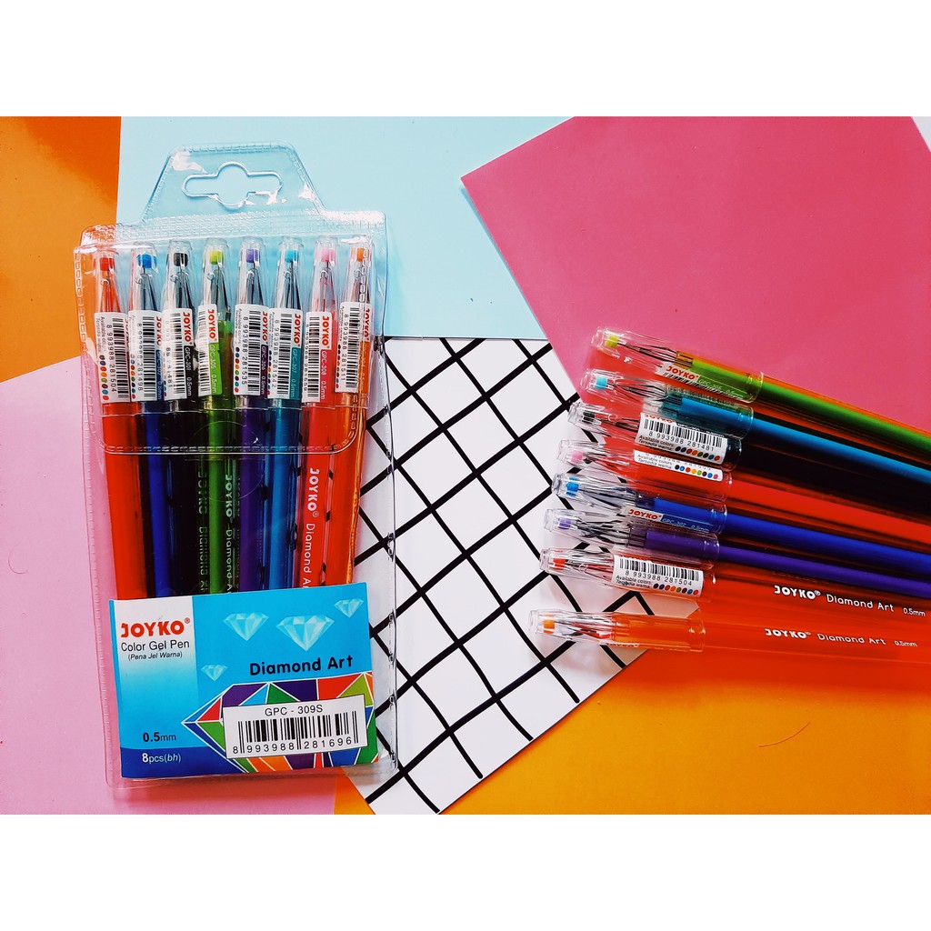 

Joyko Color Gel Pen Diamond Art Set (8 Pcs)
