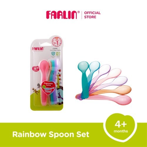 Farlin Rainbow Spoon Set Elder 12m+/Sendok makan bayi