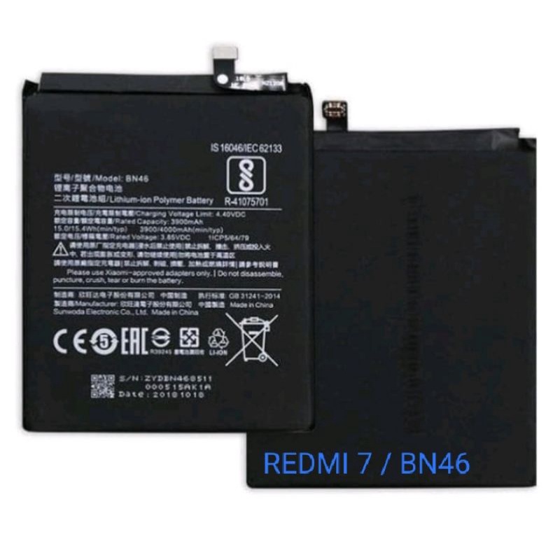 BATRE BATERY BATERAI XIAOMI REDMI 7 / BN46 ORIGINAL