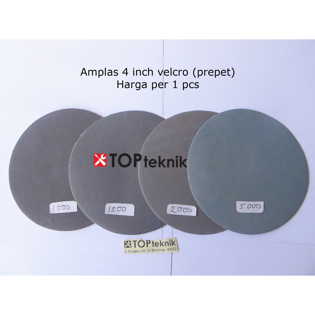 Amplas velcro bulat 4 inch Sanding paper grit 1000 1500 2000 5000