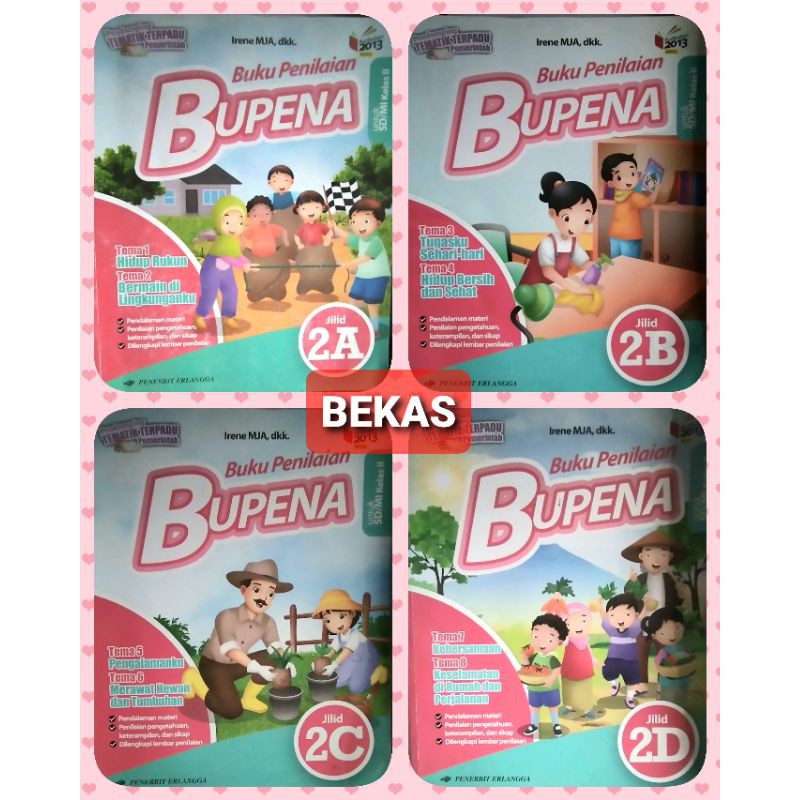 Jual Bupena Buku Penilaian SD Kelas 2A 2B 2C 2D Erlangga K13 Revisi ...