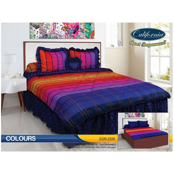 Bedcover California 180 x 200 Colours
