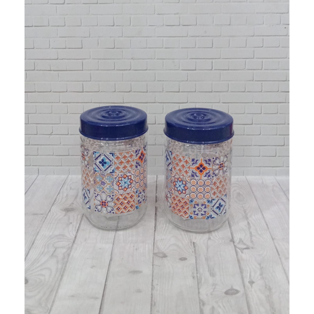 TOPLES KACA HEREVIN MOTIF 1000 ML / TOPLES KUE KACA / TOPLES LEBARAN / TOPLES IMLEK / TOPLES NATAL -