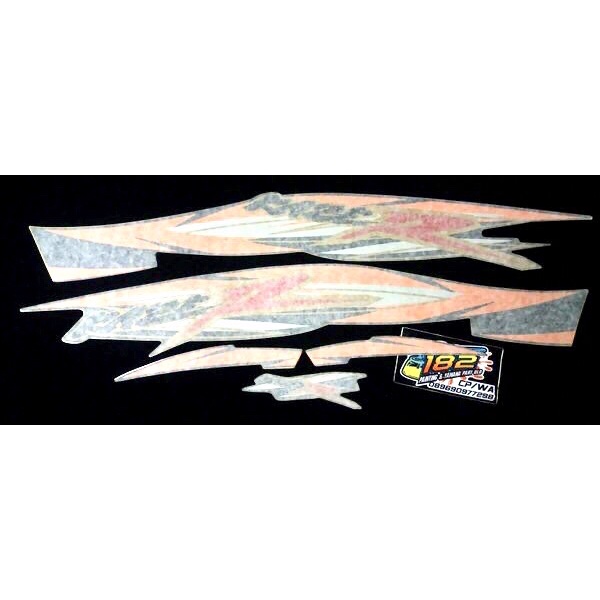 nos higt quality graphic striping kawasaki kaze r th 2004 hitam