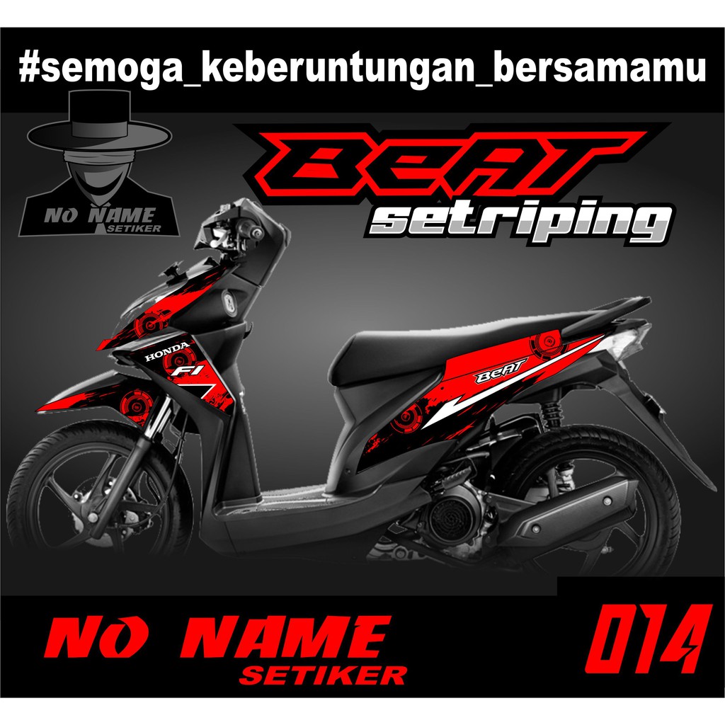 striping setiker stiker sticker beat fi (b14) 2013-2015 variasi - stiker motor honda setriping beat