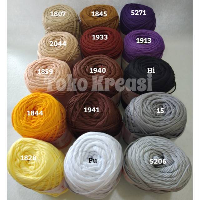 Benang rajut bahan polyester merk polyangel (varian warna 3) poly angel