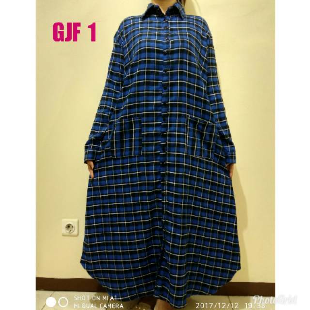 Gamis flanel jumbo/gamis kotak kotak/maxi kotak/gamis jumbo/maxi jumbo/long dres/gamis kotak jumbo