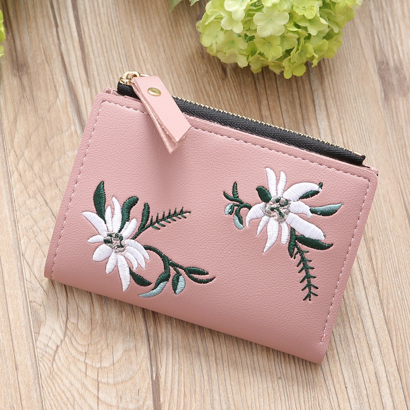 Dompet wanita cewek multi fungsi gesper dengan multicard bahan premium import hitam pink abu DC013