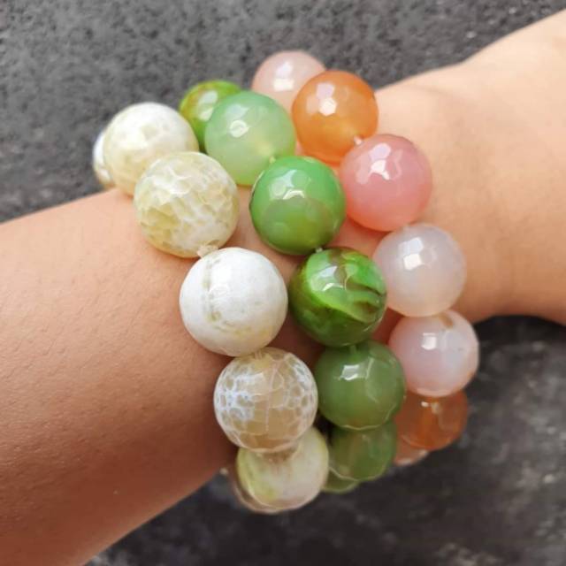 Gelang batu akik cutting kalimantan GBA001